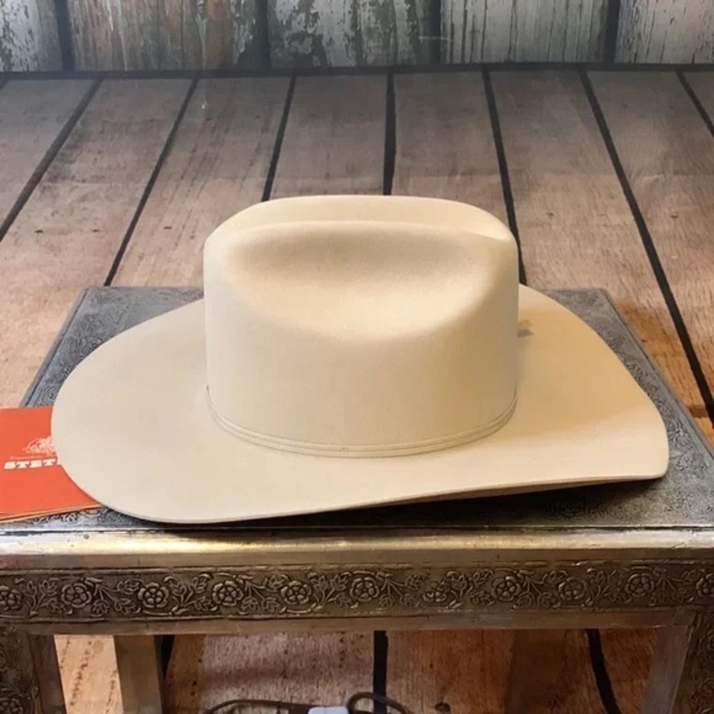 Vintage Stetson D4 Ranch Tan 4” Brim Cowboy Hat Size 7 1/4 MADE in USA PRICE… - Picture 4 of 16